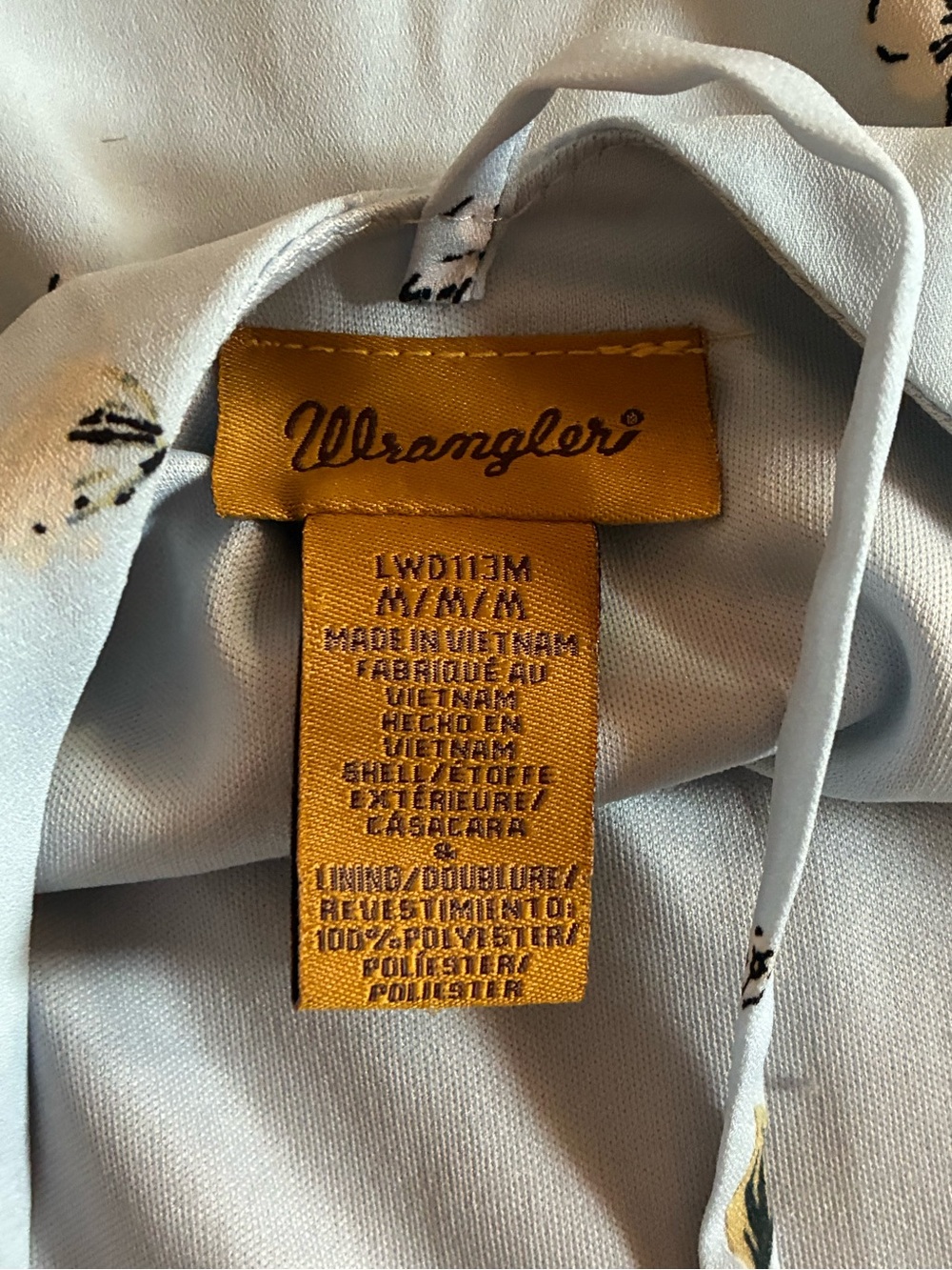 Wrangler Light Blue Floral Blouse - Picture 4 of 5